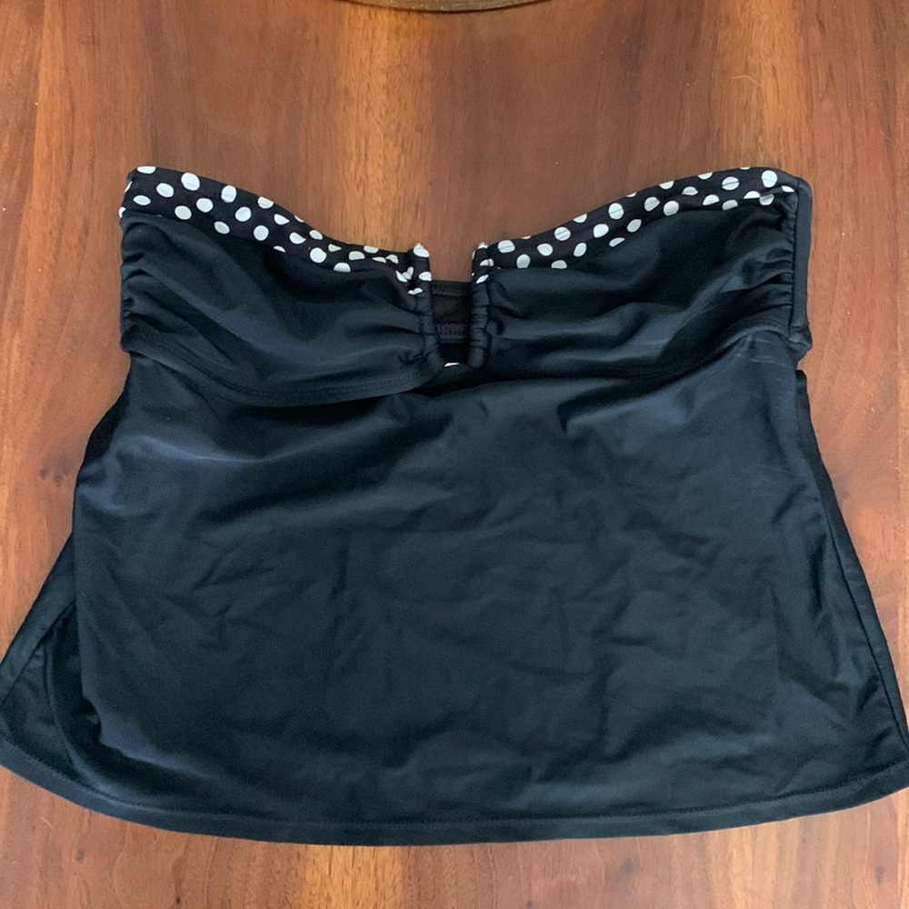 Catalina Black and polka Dot Tankini tube top swimsuit